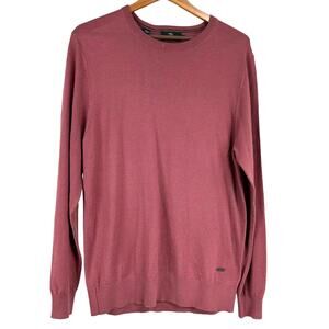 Rodd & Gunn NWT 100% Merino Wool Pink Crew Neck Sweater Size M Italian Yarn